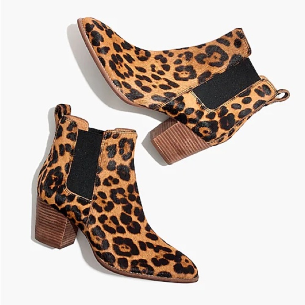 Madewell “The Regan Boot” in Leopard Calf Hair